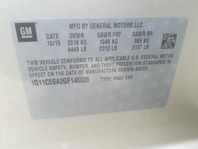 Photo 9 VIN: 1G11C5SA2GF146026 - CHEVROLET MALIBU LIM 