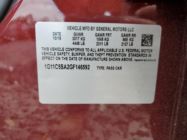 Photo 12 VIN: 1G11C5SA2GF146592 - CHEVROLET MALIBU 