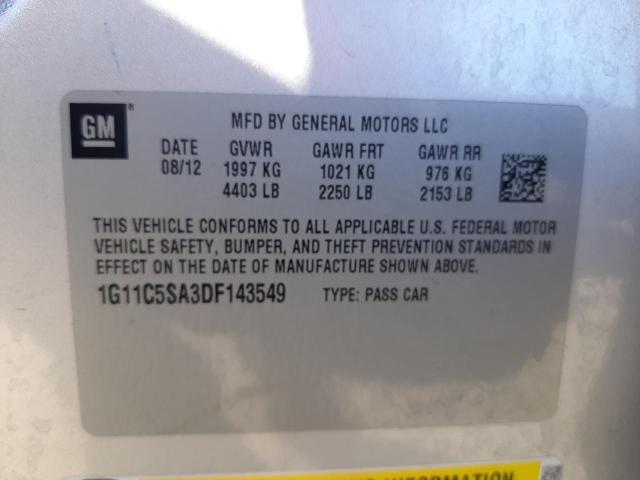 Photo 9 VIN: 1G11C5SA3DF143549 - CHEVROLET MALIBU 1LT 