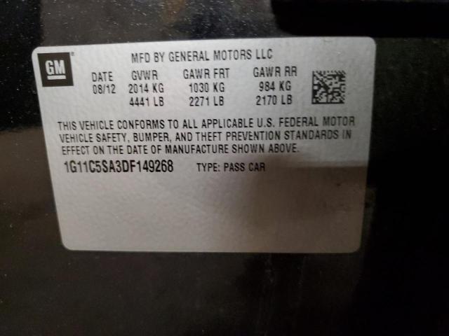 Photo 11 VIN: 1G11C5SA3DF149268 - CHEVROLET MALIBU 