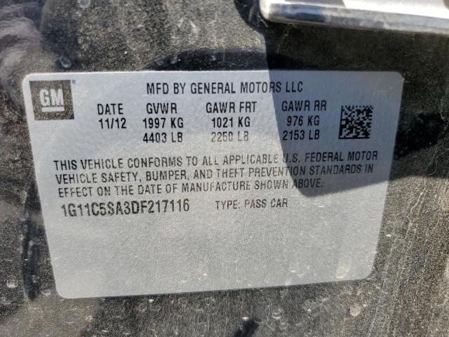 Photo 11 VIN: 1G11C5SA3DF217116 - CHEVROLET MALIBU 