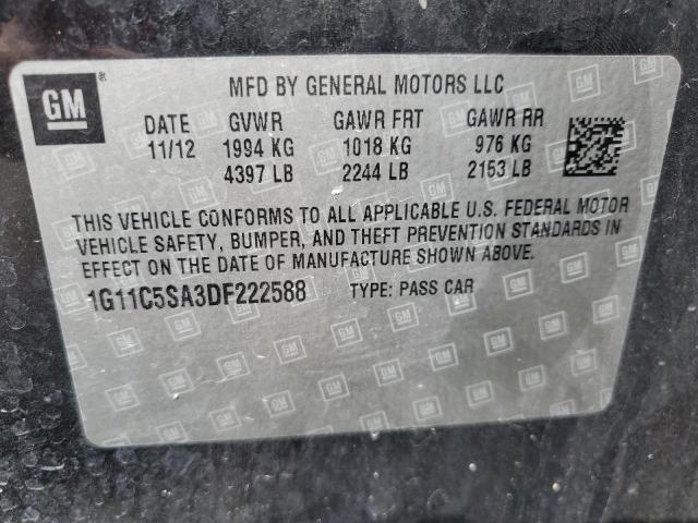 Photo 12 VIN: 1G11C5SA3DF222588 - CHEVROLET MALIBU 4D 