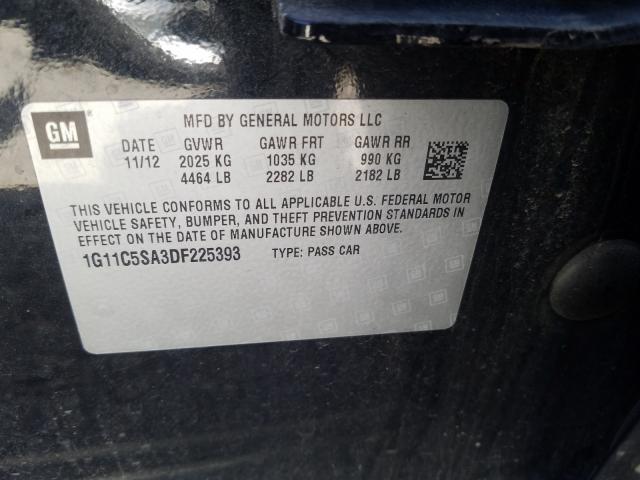 Photo 9 VIN: 1G11C5SA3DF225393 - CHEVROLET MALIBU 1LT 