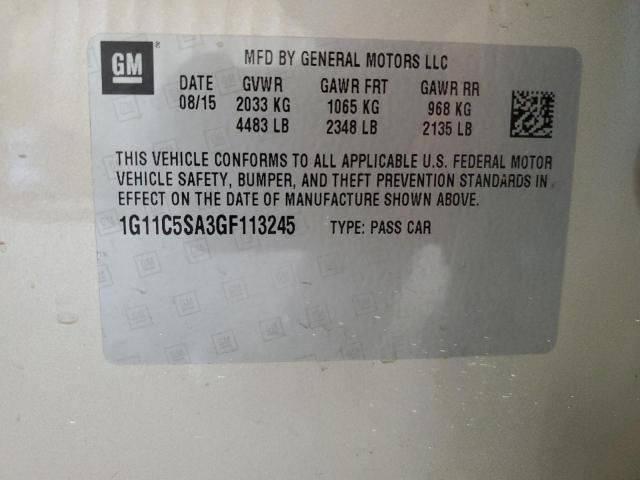 Photo 12 VIN: 1G11C5SA3GF113245 - CHEVROLET MALIBU LIM 