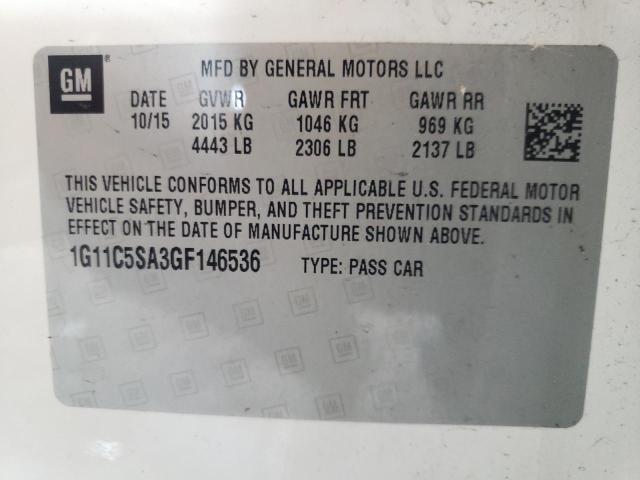 Photo 9 VIN: 1G11C5SA3GF146536 - CHEVROLET MALIBU LIM 