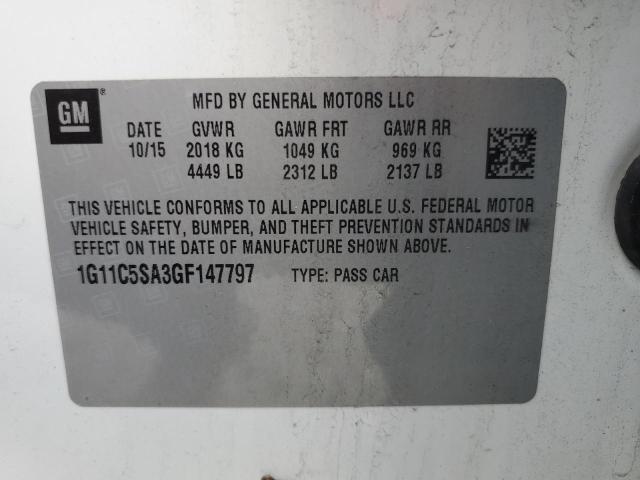 Photo 12 VIN: 1G11C5SA3GF147797 - CHEVROLET MALIBU LIM 