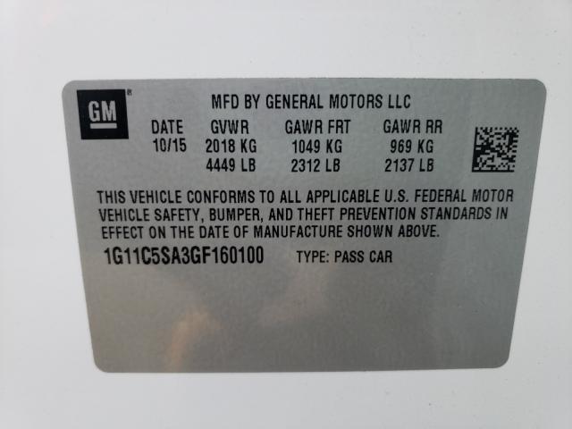 Photo 9 VIN: 1G11C5SA3GF160100 - CHEVROLET MALIBU LIM 