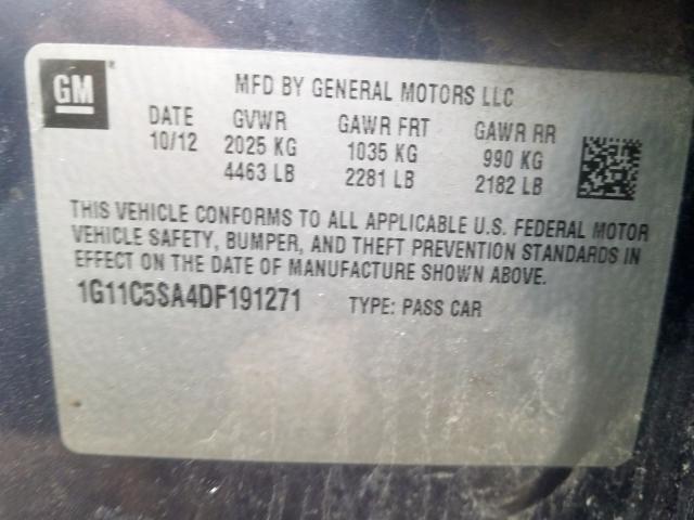 Photo 9 VIN: 1G11C5SA4DF191271 - CHEVROLET MALIBU 1LT 