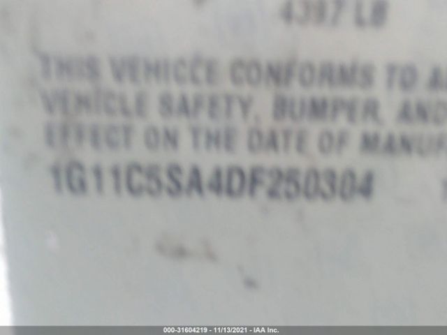 Photo 8 VIN: 1G11C5SA4DF250304 - CHEVROLET MALIBU 