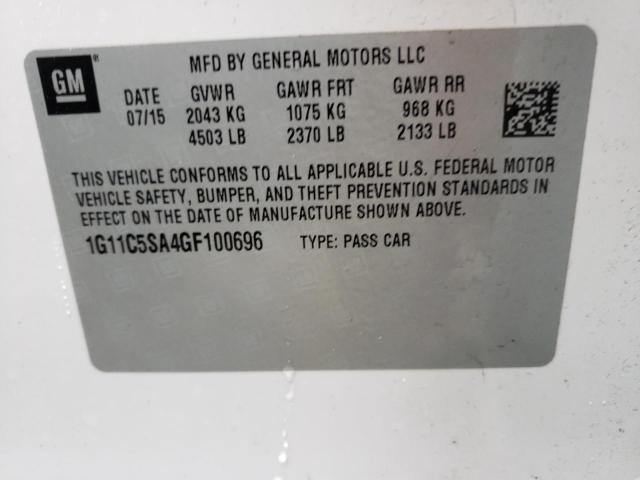 Photo 9 VIN: 1G11C5SA4GF100696 - CHEVROLET MALIBU LIM 