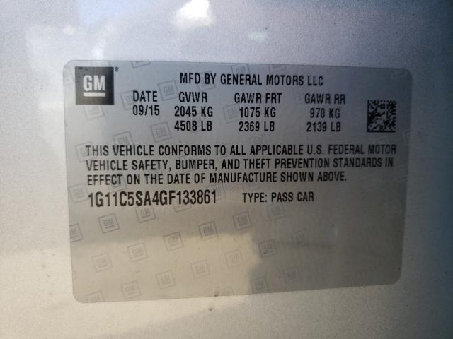 Photo 9 VIN: 1G11C5SA4GF133861 - CHEVROLET MALIBU LIM 