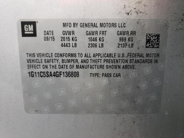 Photo 11 VIN: 1G11C5SA4GF136808 - CHEVROLET MALIBU LIM 