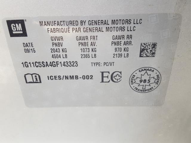 Photo 8 VIN: 1G11C5SA4GF143323 - CHEVROLET MALIBU LIM 