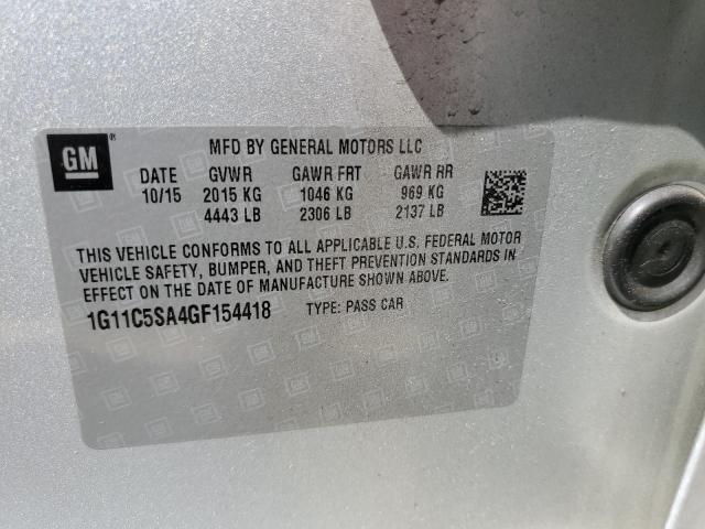 Photo 9 VIN: 1G11C5SA4GF154418 - CHEVROLET MALIBU LIM 