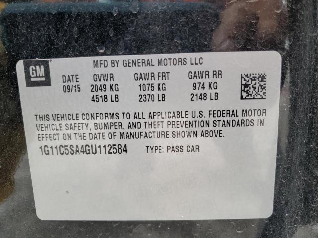 Photo 9 VIN: 1G11C5SA4GU112584 - CHEVROLET MALIBU LIM 