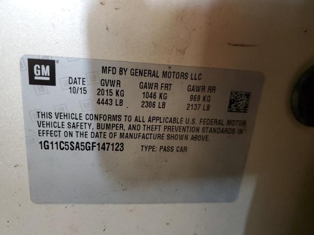 Photo 9 VIN: 1G11C5SA5GF147123 - CHEVROLET MALIBU LIM 