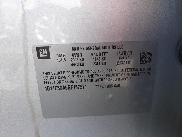 Photo 9 VIN: 1G11C5SA5GF157571 - CHEVROLET MALIBU LIM 