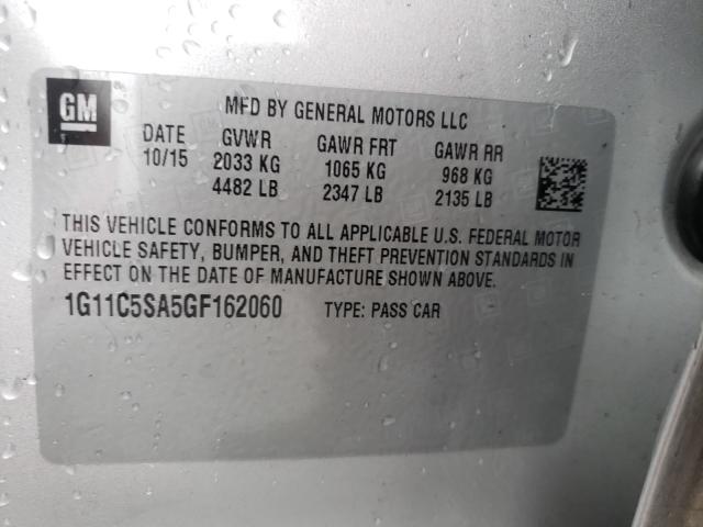 Photo 9 VIN: 1G11C5SA5GF162060 - CHEVROLET MALIBU LIM 