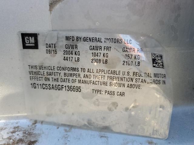 Photo 9 VIN: 1G11C5SA6GF136695 - CHEVROLET MALIBU LIM 