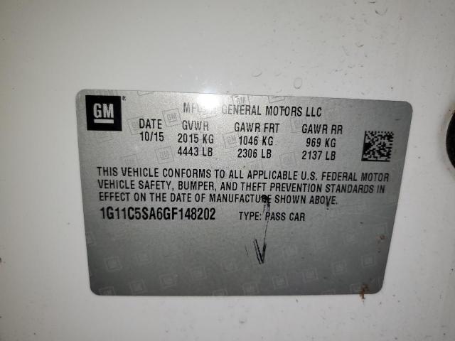 Photo 12 VIN: 1G11C5SA6GF148202 - CHEVROLET MALIBU LIM 