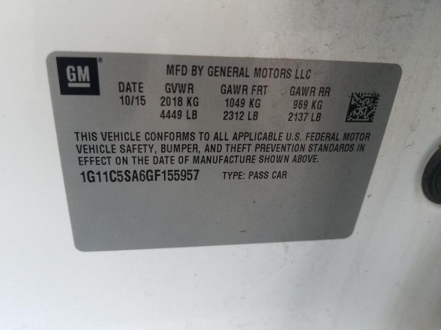 Photo 9 VIN: 1G11C5SA6GF155957 - CHEVROLET MALIBU LIM 