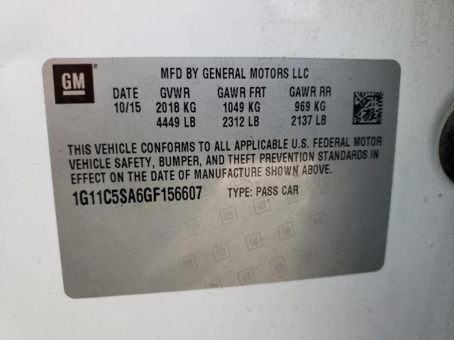 Photo 9 VIN: 1G11C5SA6GF156607 - CHEVROLET MALIBU LIM 