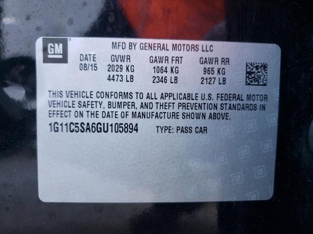 Photo 11 VIN: 1G11C5SA6GU105894 - CHEVROLET MALIBU LIM 