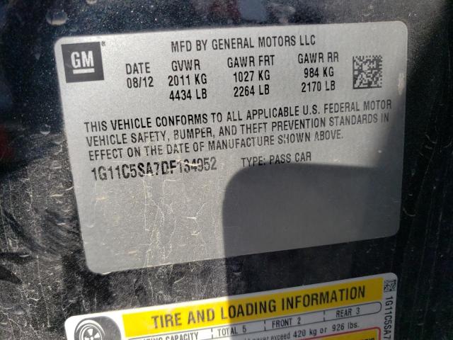 Photo 11 VIN: 1G11C5SA7DF134952 - CHEVROLET MALIBU 