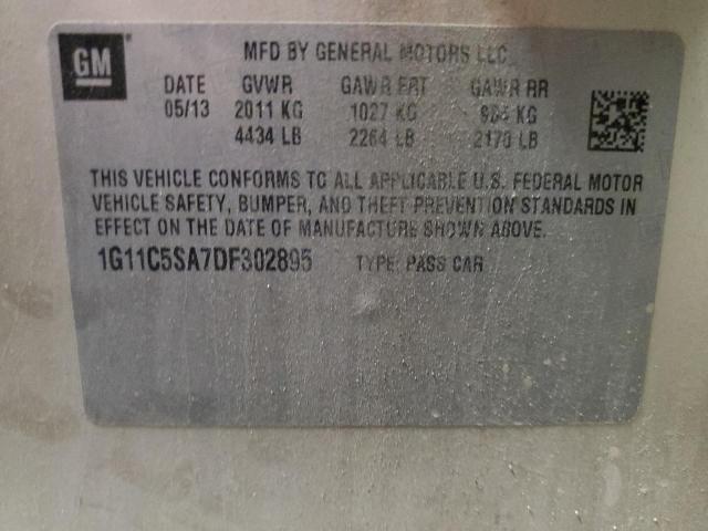 Photo 9 VIN: 1G11C5SA7DF302895 - CHEVROLET MALIBU 1LT 