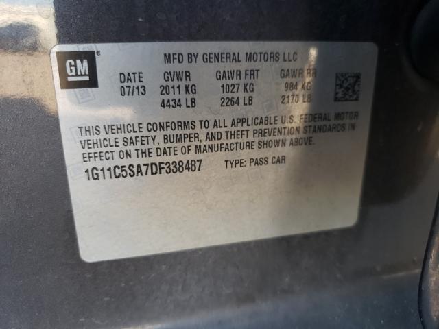 Photo 9 VIN: 1G11C5SA7DF338487 - CHEVROLET MALIBU 1LT 