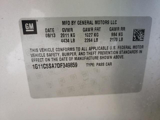 Photo 9 VIN: 1G11C5SA7DF349859 - CHEVROLET MALIBU 1LT 