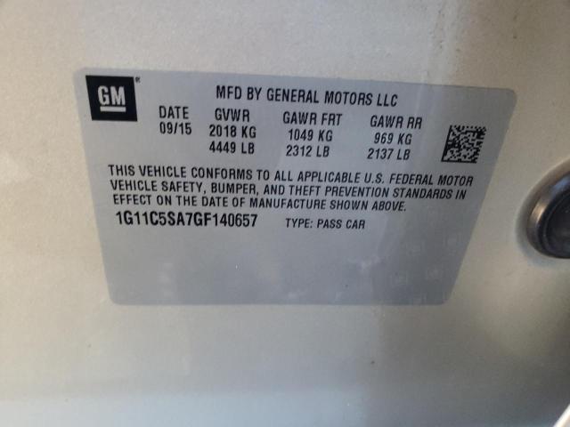 Photo 11 VIN: 1G11C5SA7GF140657 - CHEVROLET MALIBU 