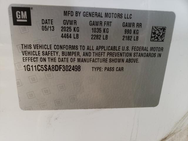 Photo 9 VIN: 1G11C5SA8DF302498 - CHEVROLET MALIBU 1LT 