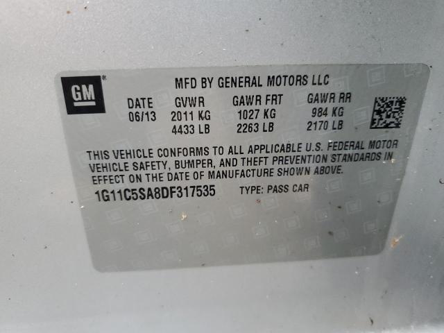 Photo 12 VIN: 1G11C5SA8DF317535 - CHEVROLET MALIBU 1LT 