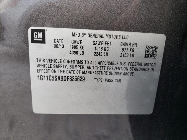 Photo 9 VIN: 1G11C5SA8DF335629 - CHEVROLET MALIBU 1LT 