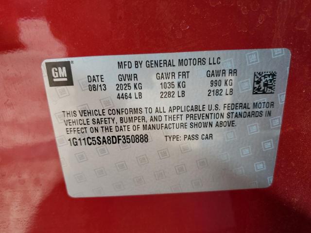 Photo 11 VIN: 1G11C5SA8DF350888 - CHEVROLET MALIBU 