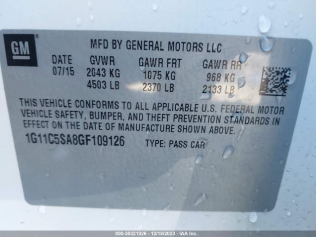 Photo 8 VIN: 1G11C5SA8GF109126 - CHEVROLET MALIBU LIMITED 