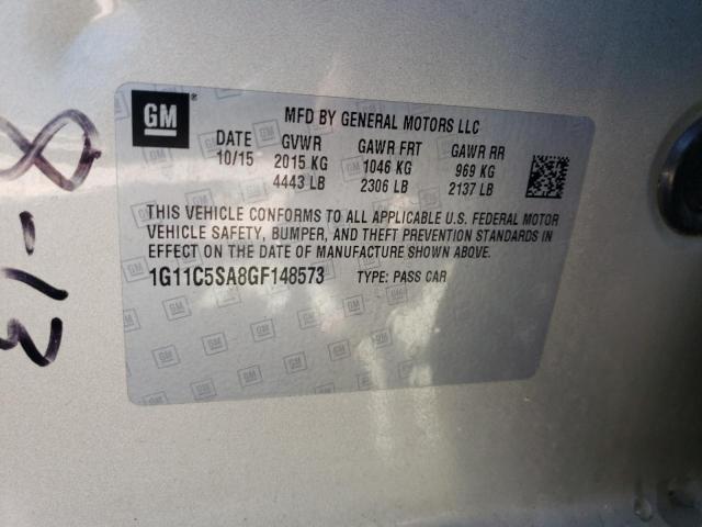 Photo 11 VIN: 1G11C5SA8GF148573 - CHEVROLET MALIBU 