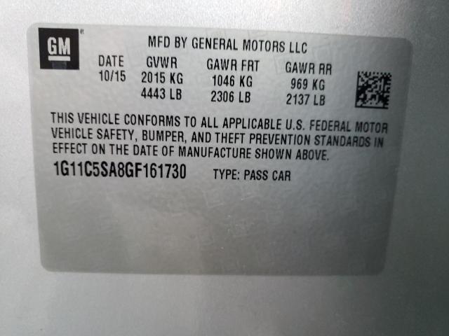 Photo 11 VIN: 1G11C5SA8GF161730 - CHEVROLET MALIBU LIM 