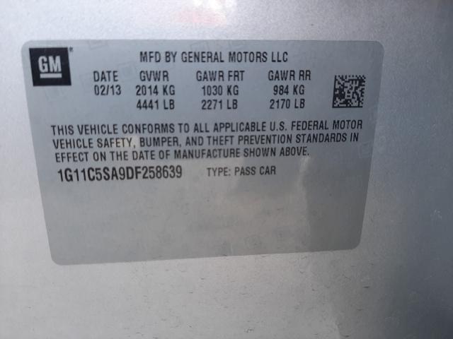 Photo 9 VIN: 1G11C5SA9DF258639 - CHEVROLET MALIBU 1LT 