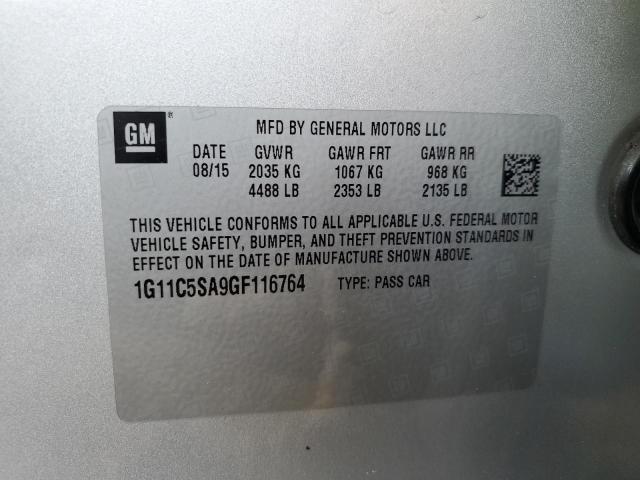 Photo 11 VIN: 1G11C5SA9GF116764 - CHEVROLET MALIBU 