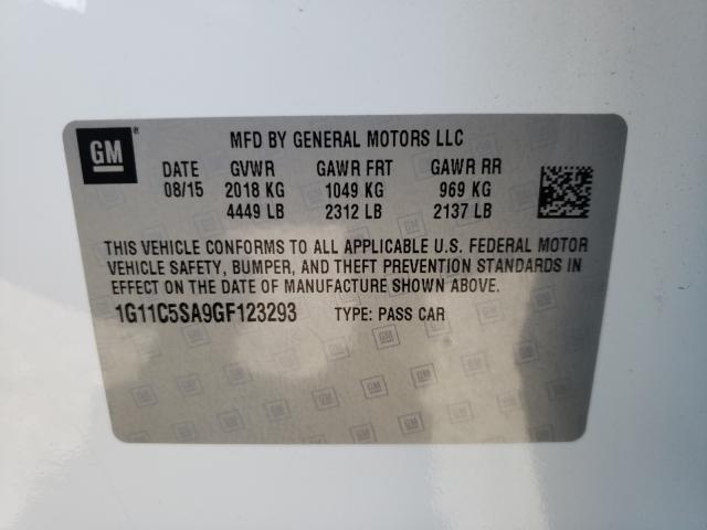 Photo 9 VIN: 1G11C5SA9GF123293 - CHEVROLET MALIBU LIM 