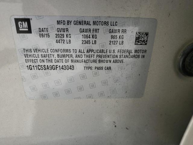 Photo 11 VIN: 1G11C5SA9GF143043 - CHEVROLET MALIBU 