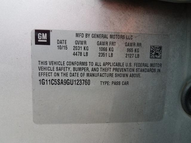 Photo 9 VIN: 1G11C5SA9GU123760 - CHEVROLET MALIBU LIM 