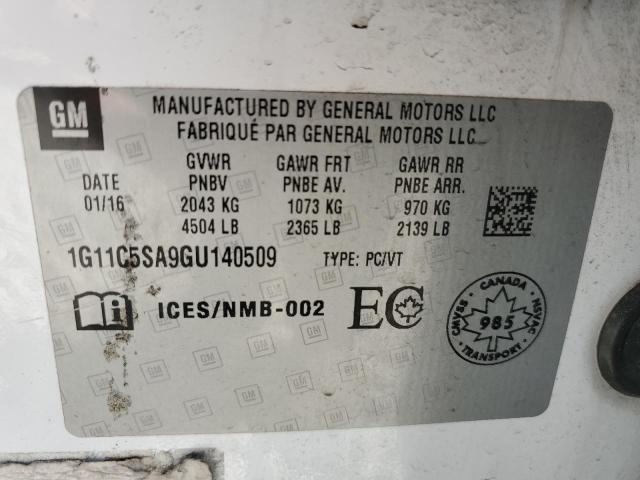 Photo 11 VIN: 1G11C5SA9GU140509 - CHEVROLET MALIBU 