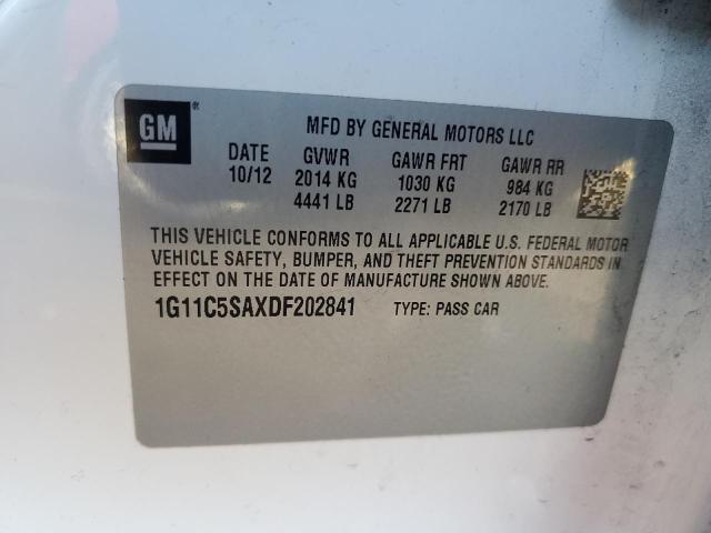 Photo 11 VIN: 1G11C5SAXDF202841 - CHEVROLET MALIBU 