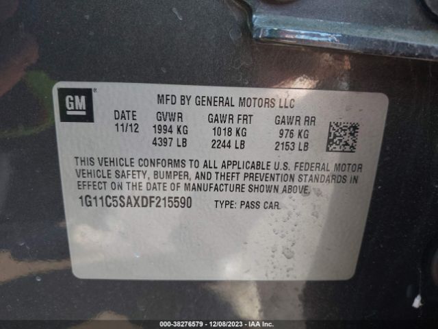 Photo 8 VIN: 1G11C5SAXDF215590 - CHEVROLET MALIBU 