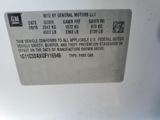 Photo 9 VIN: 1G11C5SAXGF116949 - CHEVROLET MALIBU LIM 