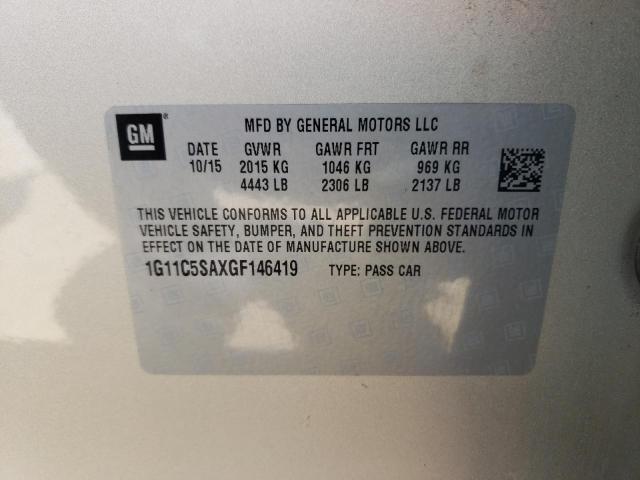 Photo 11 VIN: 1G11C5SAXGF146419 - CHEVROLET MALIBU LIM 