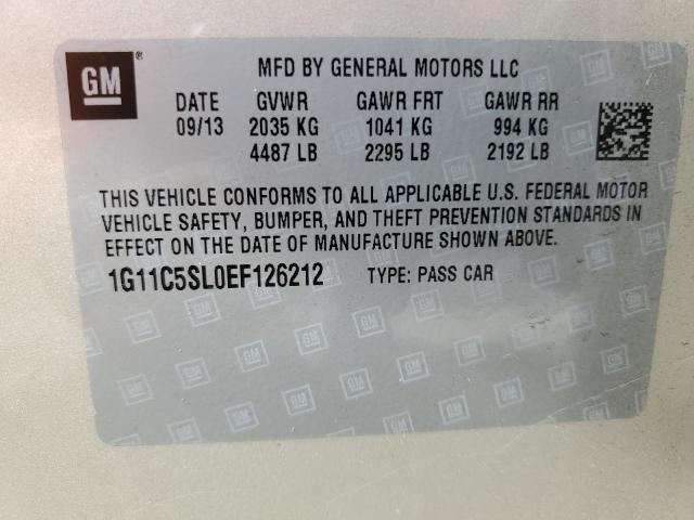 Photo 11 VIN: 1G11C5SL0EF126212 - CHEVROLET MALIBU 1LT 